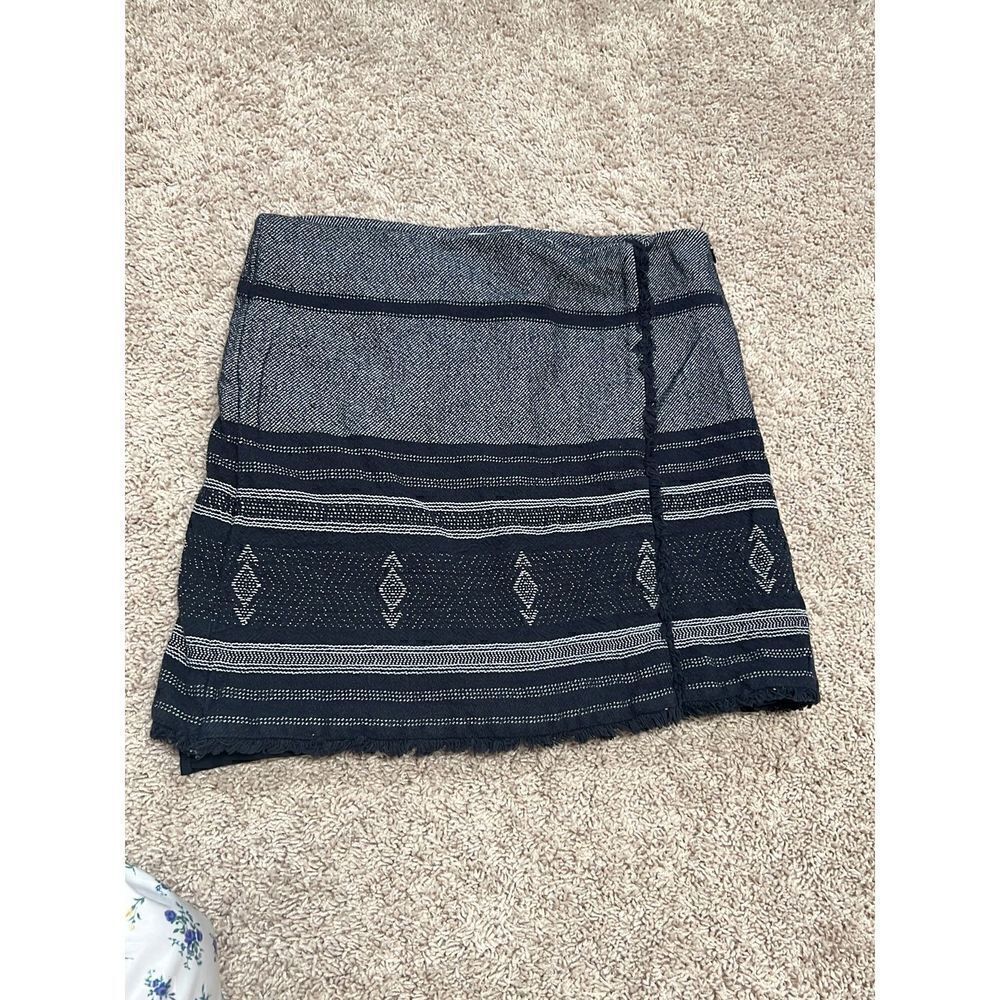 LOFT Knit Tweed Fold-over double-lined size 14 mini skirt